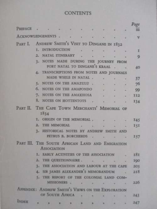 1955 - ANDREW SMITH AND NATAL - DOCUMENTS RELATING TO THE EARLY HISTORY OF THAT PROVINCE