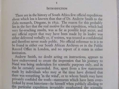 1955 - ANDREW SMITH AND NATAL - DOCUMENTS RELATING TO THE EARLY HISTORY OF THAT PROVINCE