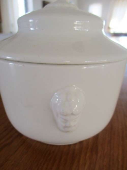 AN ANTIQUE EARLY 1900`s LIDDED DISH FROM THE ERSTWHILE ONRUST RIVER HOTEL MADE BY JOHN MADDOCK