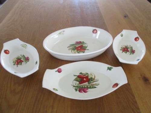 GREAT PRICE!!    FOUR MID-CENTURY EGERSUND, NORWAY SERVING DISHES