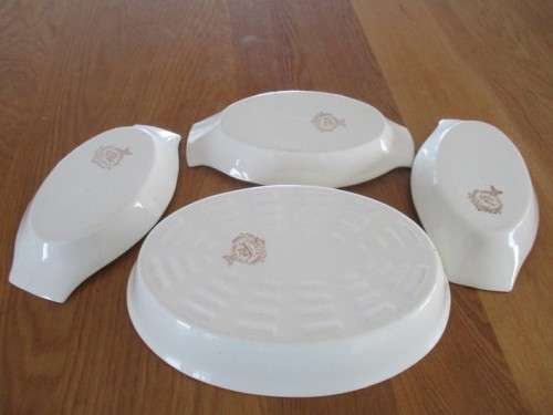 GREAT PRICE!!    FOUR MID-CENTURY EGERSUND, NORWAY SERVING DISHES