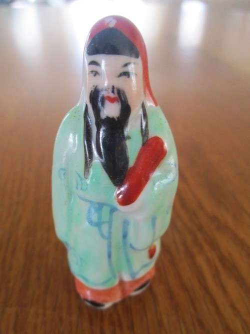THREE PORCELAIN CHINESE IMMORTALS - FU,LU AND SHOU - IN ORIGINAL BOX