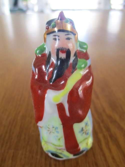 THREE PORCELAIN CHINESE IMMORTALS - FU,LU AND SHOU - IN ORIGINAL BOX