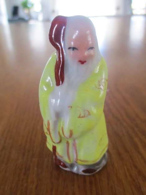 THREE PORCELAIN CHINESE IMMORTALS - FU,LU AND SHOU - IN ORIGINAL BOX