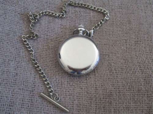 A.E.WILLIAMS FOB WATCH WITH T CHAIN IN ORIGINAL BOX - PERFECT WORKING ORDER - LEEDS CASTLE, KENT