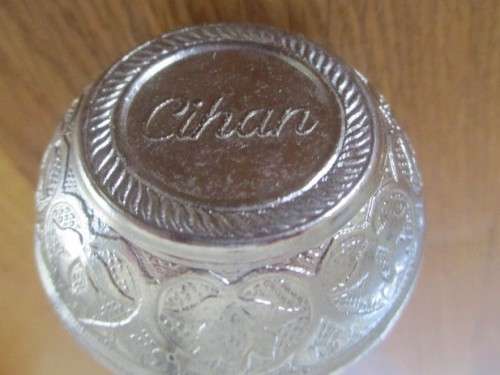 ORNATE VINTAGE TURKISH GRINDER SET - PEPPER /SPICE MILL, SALT DISH & BUTTER PAT/BON BON DISH
