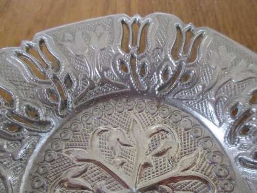 ORNATE VINTAGE TURKISH GRINDER SET - PEPPER /SPICE MILL, SALT DISH & BUTTER PAT/BON BON DISH