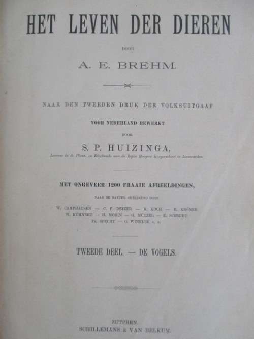 1902 - WONDERFUL, RARE BOOK OF INTEREST TO BIRD WATCHERS - HET LEVEN DER DIEREN - DE VOGELS