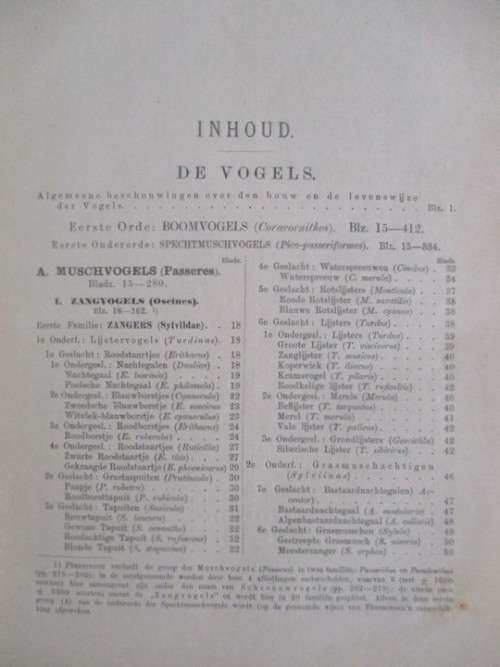 1902 - WONDERFUL, RARE BOOK OF INTEREST TO BIRD WATCHERS - HET LEVEN DER DIEREN - DE VOGELS