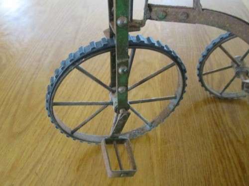 A VERY WELL MADE WOOD AND IRON VINTAGE SHABBY CHIC BICYCLE TO DISPLAY YOUR HERBS AND FLOWERS