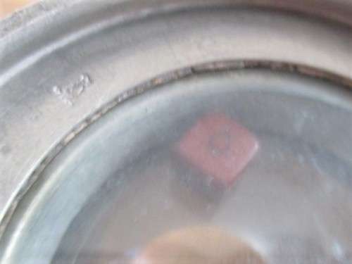 RARE!!   VINTAGE ENGLISH "MY LADY" WAGER (GAMBLING) TANKARD WITH POKER DICE HOUSED IN GLASS BOTTOM