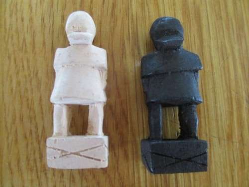 FOR THE COLLECTOR - ANTIQUE HAND WHITTLED CHESS SET - COMPLETE - POW CEYLON??