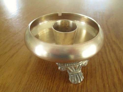 A VERY DECORATIVE BRASS CANDLE LANTERN