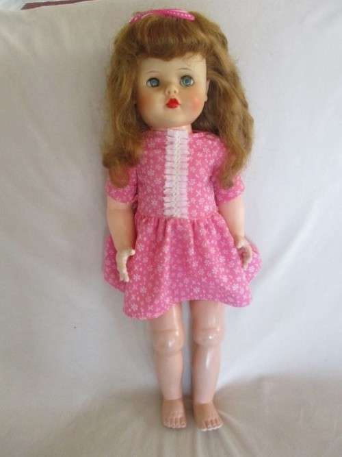 RARE FIND! VINTAGE 1950`s MANCO WALKIE TALKIE DOLL (58CM TALL WITH KNEES THAT BEND)
