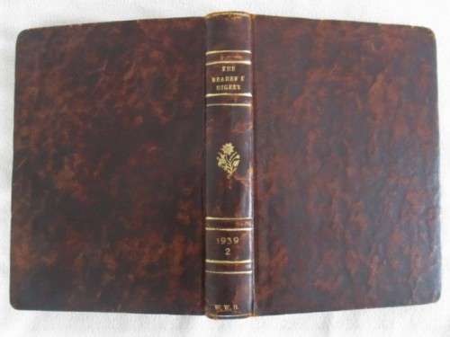 UNUSUAL FIND!! THREE OLD READERS DIGEST MAGS IN LEATHER COVER (APRIL - MAY 1939 - JUST BEFORE WWII)