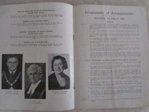 PROGRAMME - ROYAL VISIT KING GEORGE VI AND FAMILY - EAST LONDON - 1TO 4 MARCH 1947