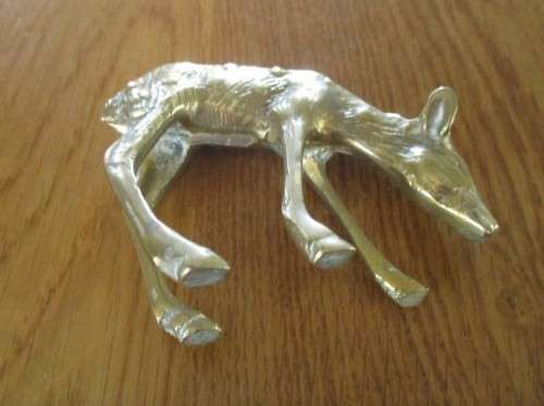 VINTAGE BRASS BAMBI DEER ORNAMENT - LOVELY!
