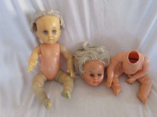 BATCH OF VINTAGE FIRST LOVE DOLL "SPARE PARTS" FOR THE DOLL RESTORER