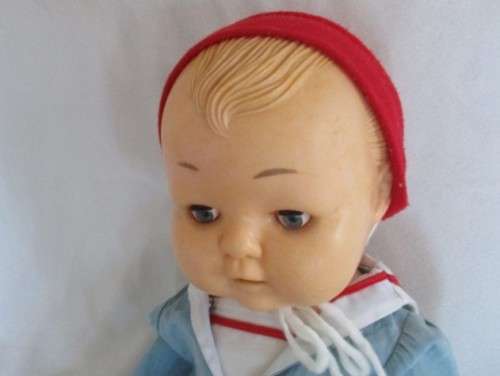 VINTAGE  GENUINE OK KADER DOLL - RARE 43CM SIZE - DARTING TONGUE, EYES OPEN/CLOSE & MOVE SIDEWAYS