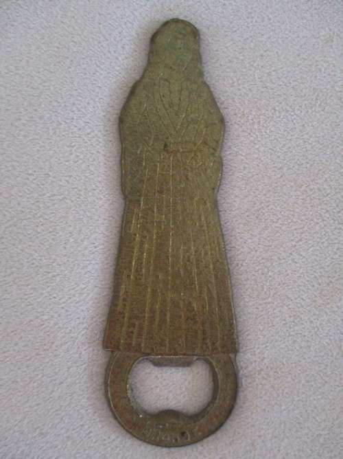 TWO VINTAGE BRONZE AND ENAMEL BOTTLE OPENERS - GERMAN MADE