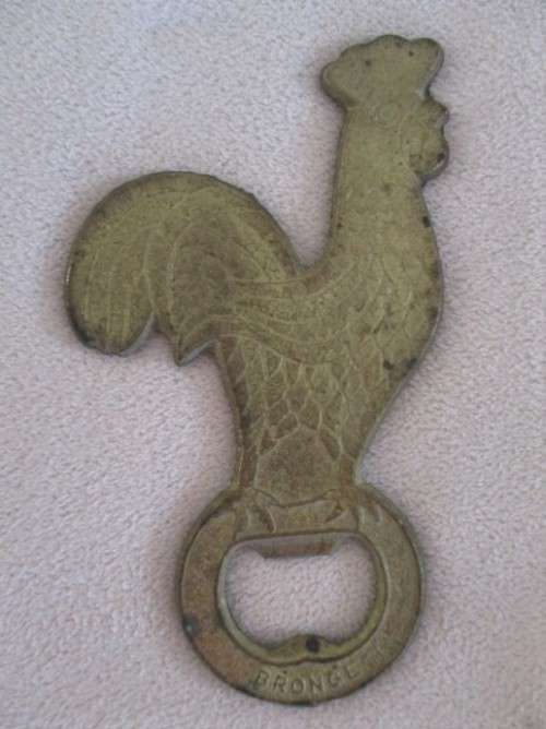 TWO VINTAGE BRONZE AND ENAMEL BOTTLE OPENERS - GERMAN MADE