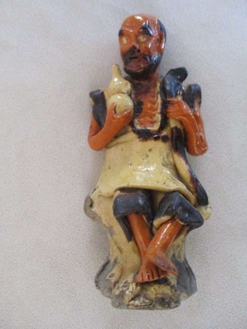 UNIQUE PAIR OF SIGNED MUDMEN FOR YOUR COLLECTION - DEFINITELY VERY OLD AND INDIVIDUALLY  HAND MADE