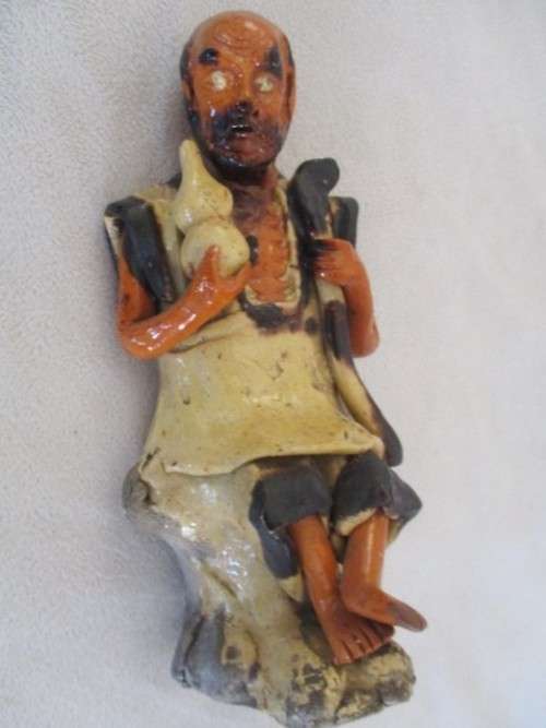 UNIQUE PAIR OF SIGNED MUDMEN FOR YOUR COLLECTION - DEFINITELY VERY OLD AND INDIVIDUALLY  HAND MADE