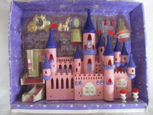 A LITTLE GIRLS DREAM - LARGE HARD PLASTIC FANTASY CASTLE PLUS ACCESSORIES FOR HER LITTLE PRINCESSES