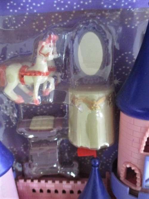 A LITTLE GIRLS DREAM - LARGE HARD PLASTIC FANTASY CASTLE PLUS ACCESSORIES FOR HER LITTLE PRINCESSES
