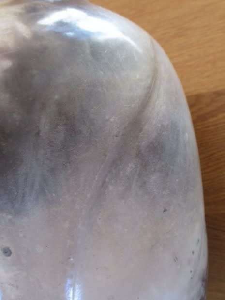 THERE IS SOMETHING SO NOT AVERAGE ABOUT THIS LARGE, HEAVY, BEAUTIFULLY GLAZED VASE