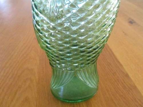 FOR SBENSON ONLY - VINTAGE 1970's GREEN FISH-SHAPED ITALIAN WINE BOTTLE - CEVIN