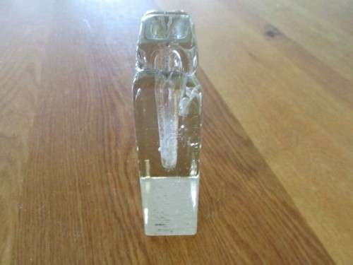 VINTAGE `MODERNIST`  SLAB ART GLASS BUD VASE AND CANDLE HOLDER