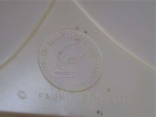 VINTAGE 1970`s HARD PLASTIC SAVINGS BANK MADE BY FAUNI, FINLAND  - ALLIED BANK