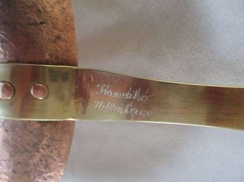 FOR CONTESSA ONLY - TWO DIFFERENT SIZED HAND FORGED COPPER PANCAKE PANS - SIGNED BY MAKER