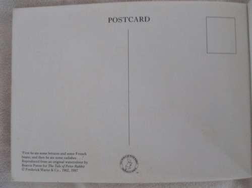 SO SPECIAL - A POSTCARD BOOKLET CONTAINING 26 VINTAGE 1987 BEATRIX POTTER POSTCARDS
