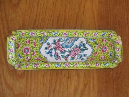 RARE AND VERY UNUSUAL - ANTIQUE 1920's SMALL CHINESE CLOISONNE TRAY (NOT PERFECT)