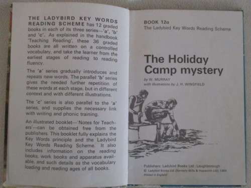 1966 - OLD COLLECTABLE LADYBIRD BOOK - THE HOLIDAY CAMP MYSTERY - ACCEPTABLE BUT NOT GREAT CONDITION