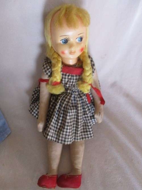 TWO ANTIQUE COMPOSITION AND TWO ANTIQUE POLISH DOLLS IN NEED OF TLC AND A NEW LIFE