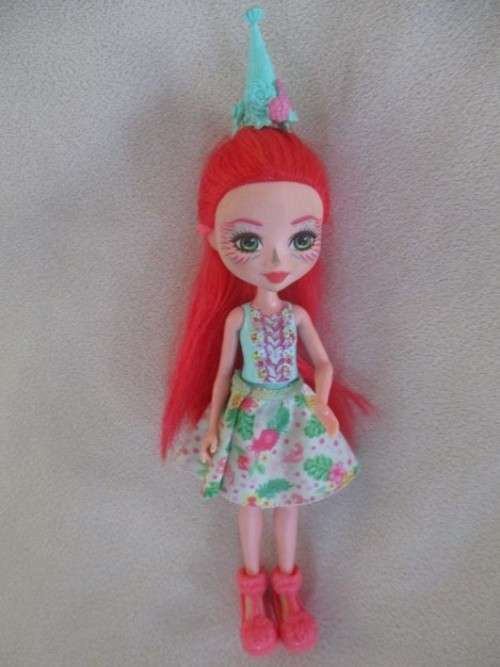 CUTE MATTEL ENCHANTIMENTS LET'S FLAMINGLE  DOLL WITH HER PET FLAMINGO, FANCI AND SOME ACCESSORIES