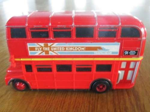 MATTEL DIE CAST  DOUBLE DECKER BUS FROM DISNEY PIXAR MOVIE "CARS"