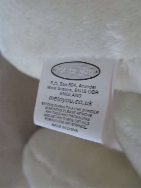 RARE AND  COLLECTABLE - CREAM COLOURED ORIGINAL TATTY TEDDY (ME TO YOU) IN GREAT CONDITION