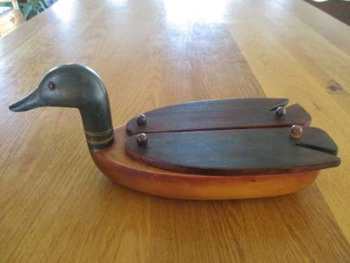 ULTRA RARE - EARLY FEATHERS OF KNYSNA LARGE DUCK KEEPSAKE BOX PAINTED BY FOUNDER, CATHY VAN NIEKERK