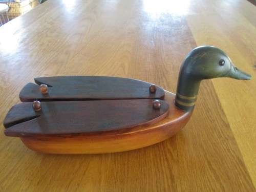 ULTRA RARE - EARLY FEATHERS OF KNYSNA LARGE DUCK KEEPSAKE BOX PAINTED BY FOUNDER, CATHY VAN NIEKERK