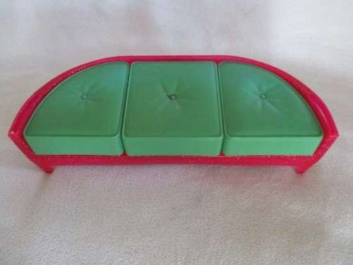 A BATCH OF BARBIE FURNITURE - FOUR GENUINE MATTEL AND TWO OTHER (BLUE COUCHES)