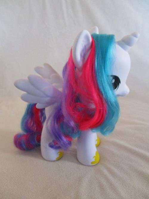 FOUR LARGE SIZE GENUINE HASBRO MY LITTLE PONIES TO DELIGHT A LITTLE GIRL - (2 ARE PEGASUS UNICORNS)