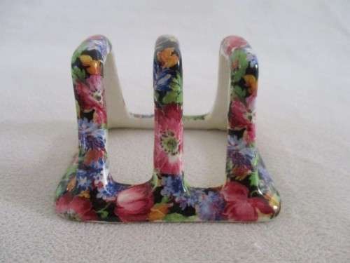TWO RARE VINTAGE ROYAL WINTON CHINTZ TOAST RACKS FOR THAT SPECIAL BREAKFAST