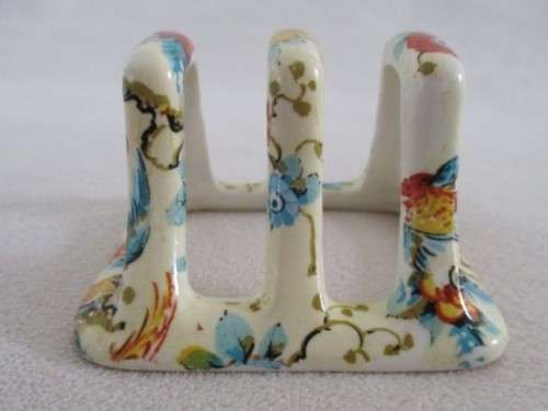 TWO RARE VINTAGE ROYAL WINTON CHINTZ TOAST RACKS FOR THAT SPECIAL BREAKFAST