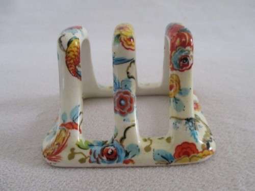TWO RARE VINTAGE ROYAL WINTON CHINTZ TOAST RACKS FOR THAT SPECIAL BREAKFAST