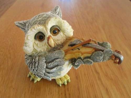THE MOST ADORABLE HANDCRAFTED AND HAND PAINTED OWL ORCHESTRA BY COLLECTIBLE FEATURES