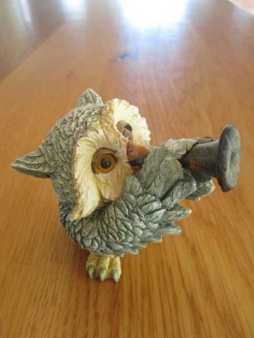 THE MOST ADORABLE HANDCRAFTED AND HAND PAINTED OWL ORCHESTRA BY COLLECTIBLE FEATURES